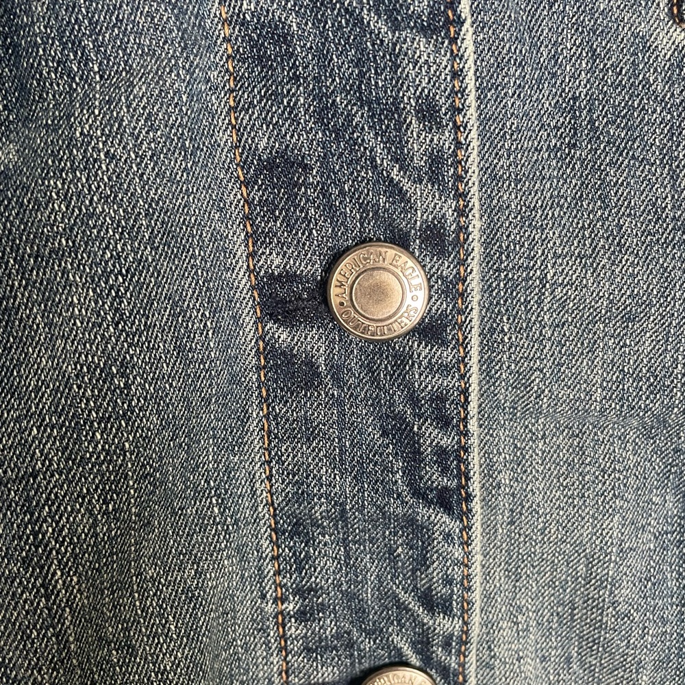 VTG Woman’s American Eagle Jean Jacket Sz XL - Picture 3 of 8